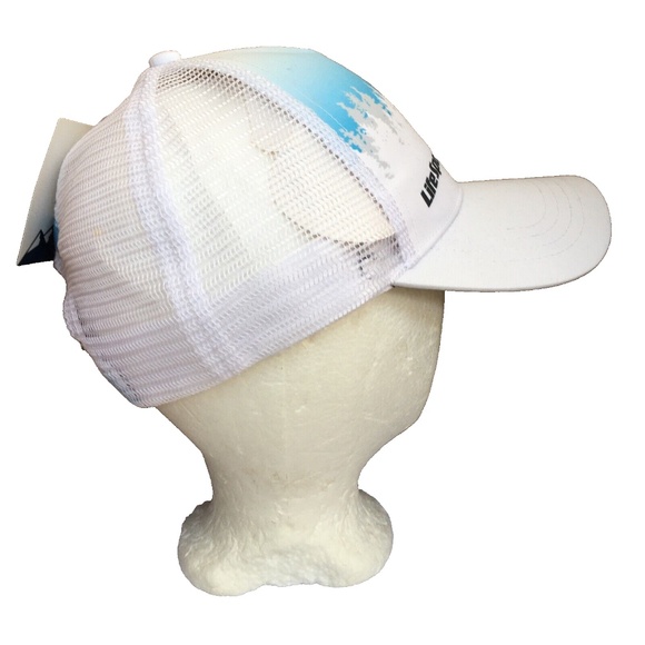 Boco Gear LifeSport Technical Trucker Hat Snapback One Size NWT White Blue Trees - Picture 4 of 10
